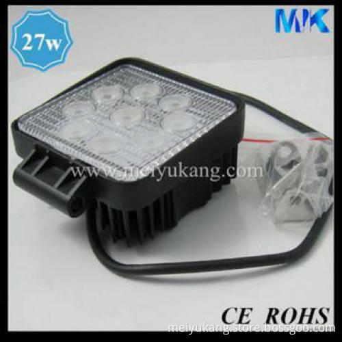 27W 6500K Epistar LED Spot Light for off road lighting IP68 12V 24V